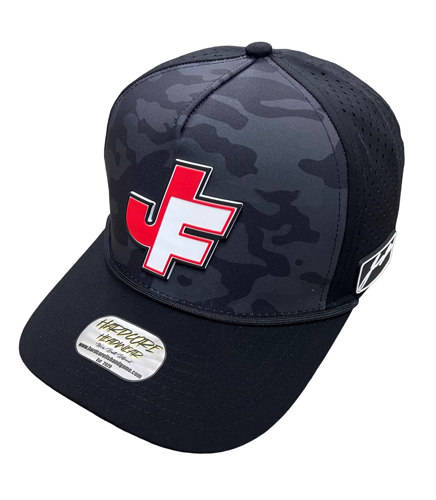 Jake Finch blackout camo rope hat